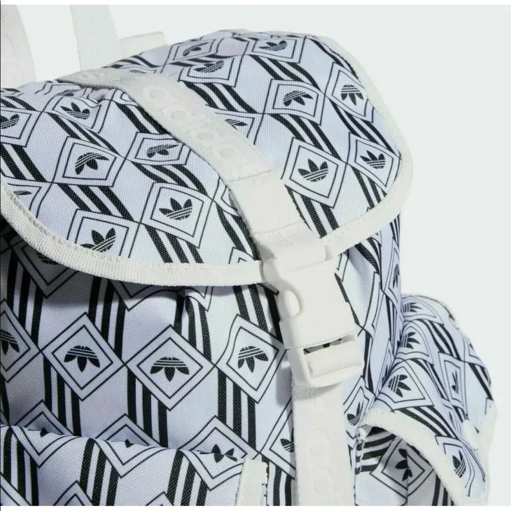 Adidas Women's Originals Utility Mini Backpack Girls Monogram Bags White LP6173 - Picture 5 of 15